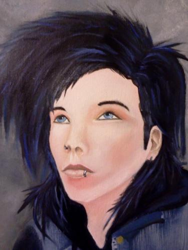 Andy Biersack Oil Painting